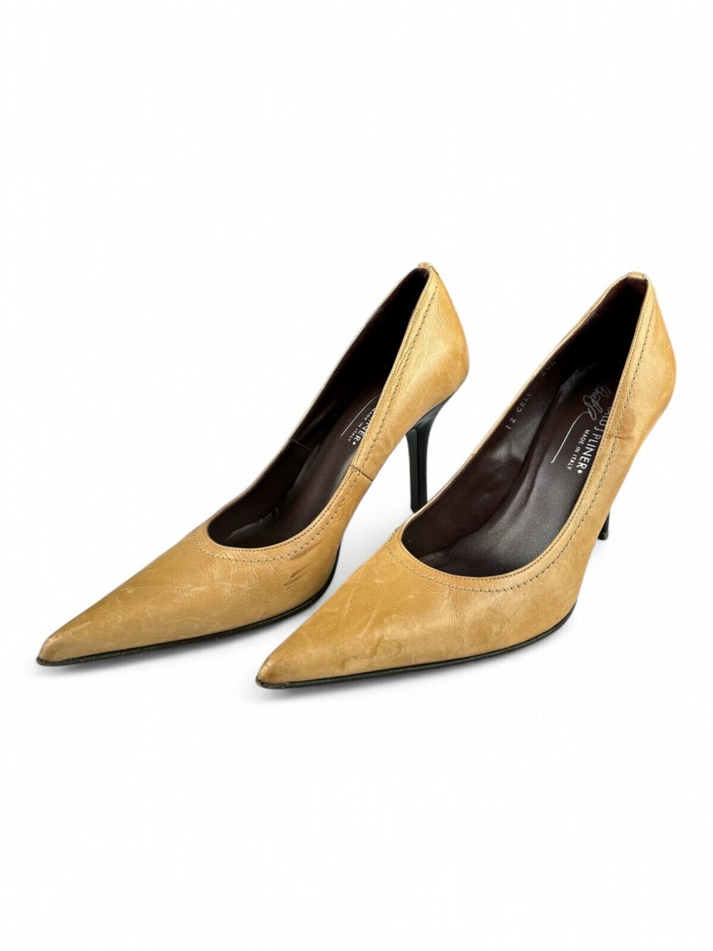 Donald J. Pliner Tan Pointed-Toe Stiletto Pumps Size 8.5